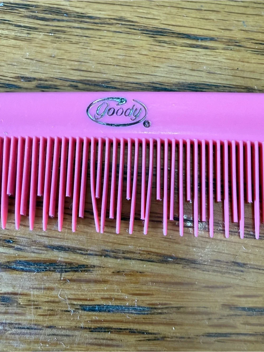 Vintage Goody Comb Set Pink Rat Tail Teasing Regular Stylist 1980s Set Of 2 USA